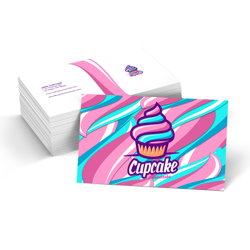 Printed standard business card example